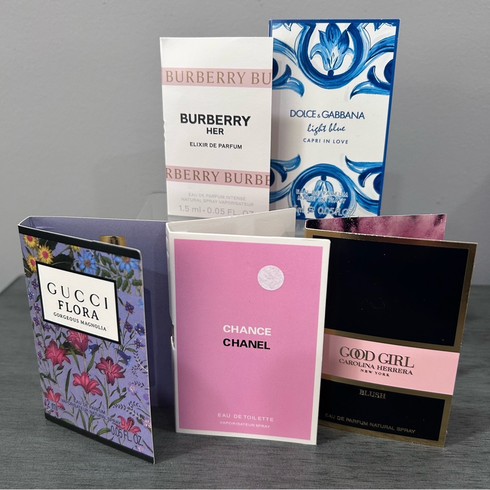 Luxury fragrance samples- all 5